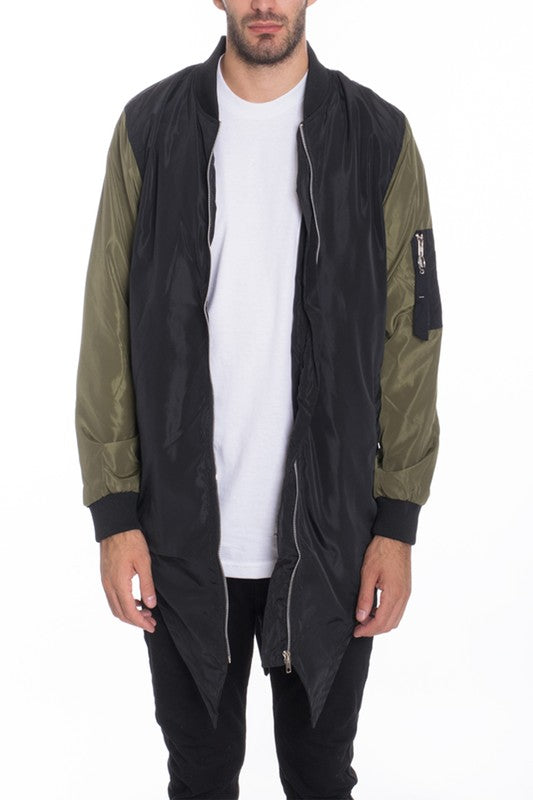 Mens Fish Tail Bomber Jacket