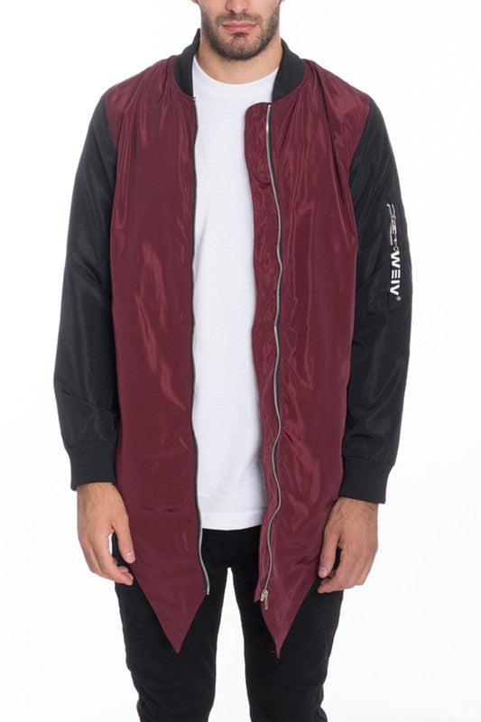 Mens Fish Tail Bomber Jacket