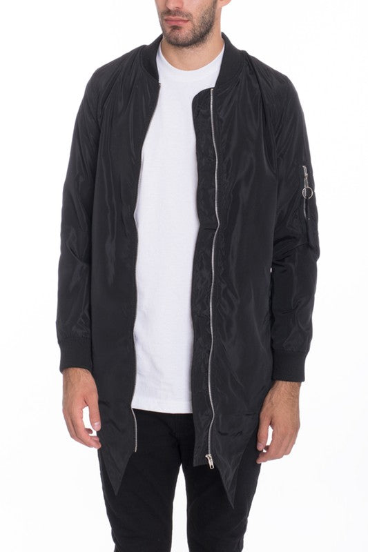 Mens Fish Tail Bomber Jacket