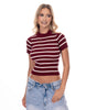 Gentle Chick Stripped Cropped T-Shirt