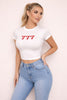 Chick Lucky Sevens Cropped Graphic Tee