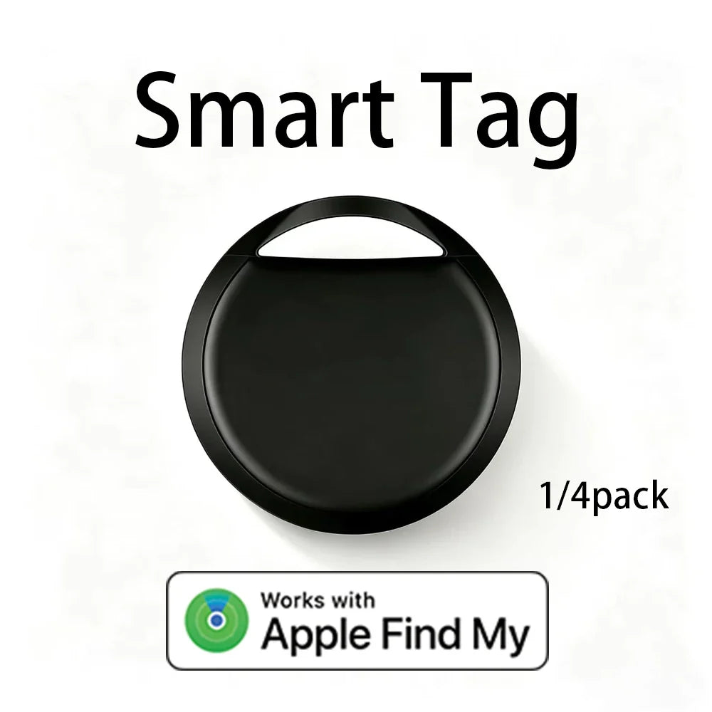 1/4 Pack Smart Tag for Apple Find My – Bluetooth Item Tracker with Left Behind Alert & Loud Beep for Keys Wallet Luggage Finder