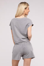 Women's Matching Top and Shorts Set