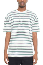 Mens Striped Round Neck Tshirt