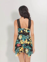 Cutout Printed Two-Piece Swim Set
