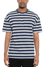 Mens Striped Round Neck Tshirt