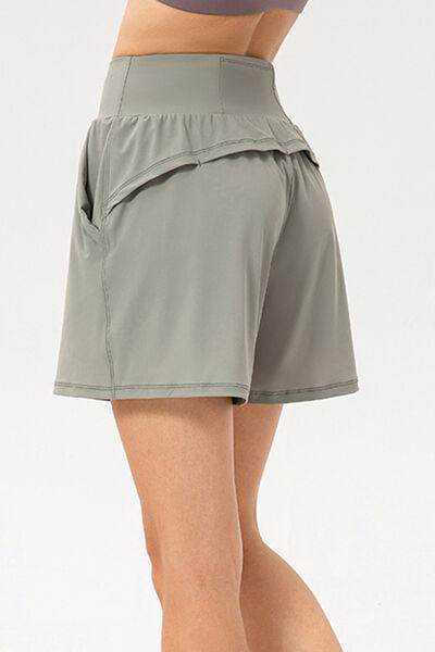 Pocketed Elastic Waist Active Shorts for Comfort and Style