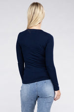 Women's Essential V-Neck Long Sleeve T-Shirt