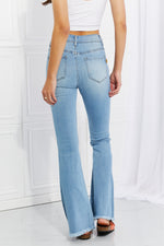 Vibrant MIU Women's Full Size Jess Button Flare Jeans