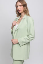 Woven Solid Vertigo Blazer