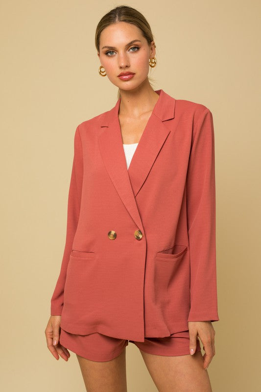 Women's Double Breasted Formal Blazer