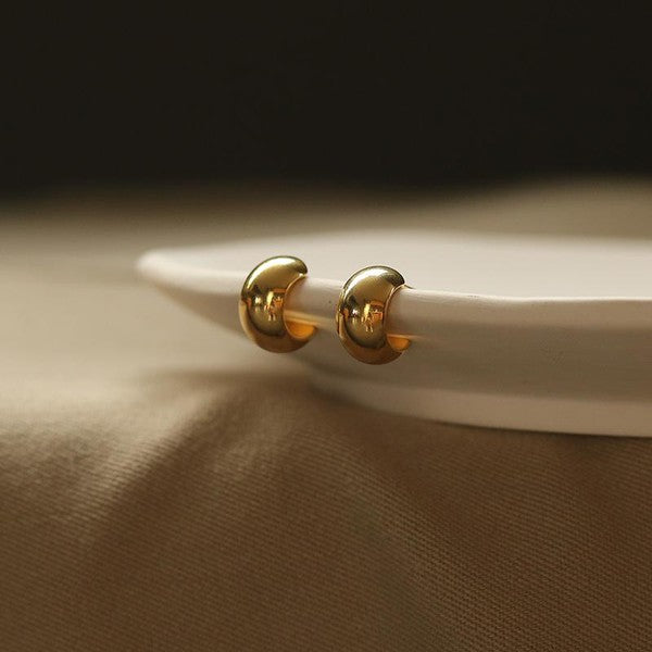 Retro Dome Hoop Earrings
