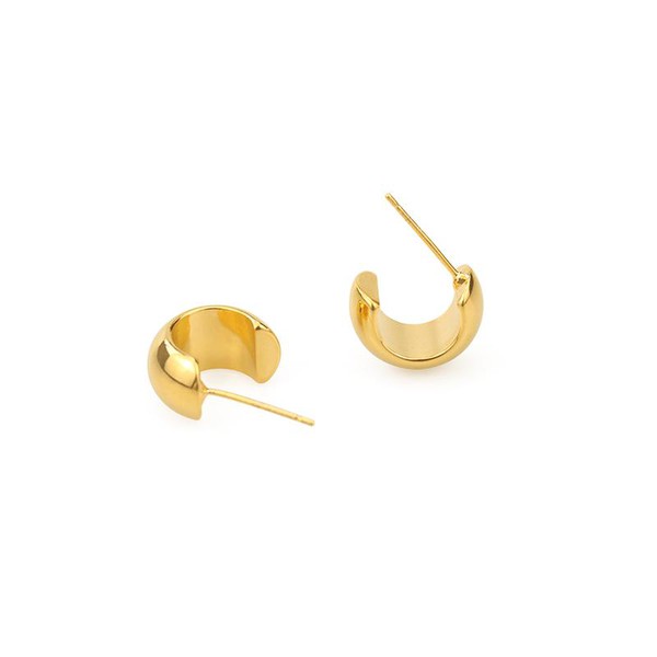 Retro Dome Hoop Earrings