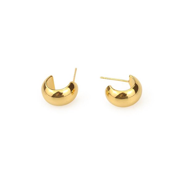 Retro Dome Hoop Earrings