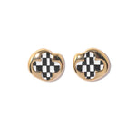 Checkerboard Bloom Earrings