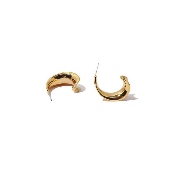 C-Shape Hoop Earrings
