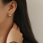 Classic Dome Circle Earrings