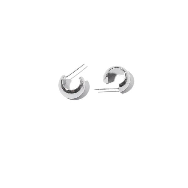 Classic Dome Circle Earrings