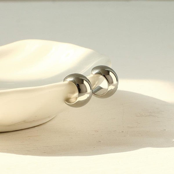 Classic Dome Circle Earrings