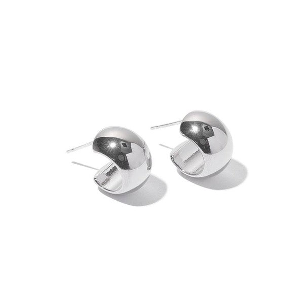 Classic Dome Circle Earrings