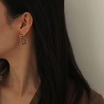 Geometric Checks Earrings