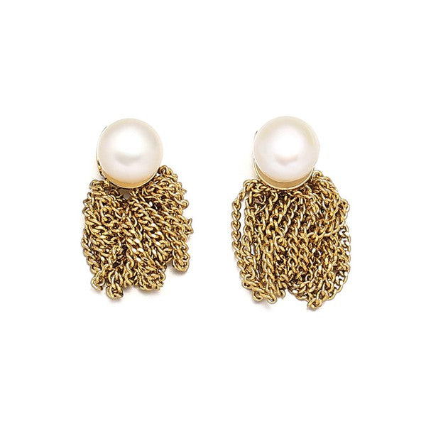 Chain tassel earrings