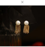 Chain tassel earrings