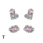 Love modeling zircon earrings