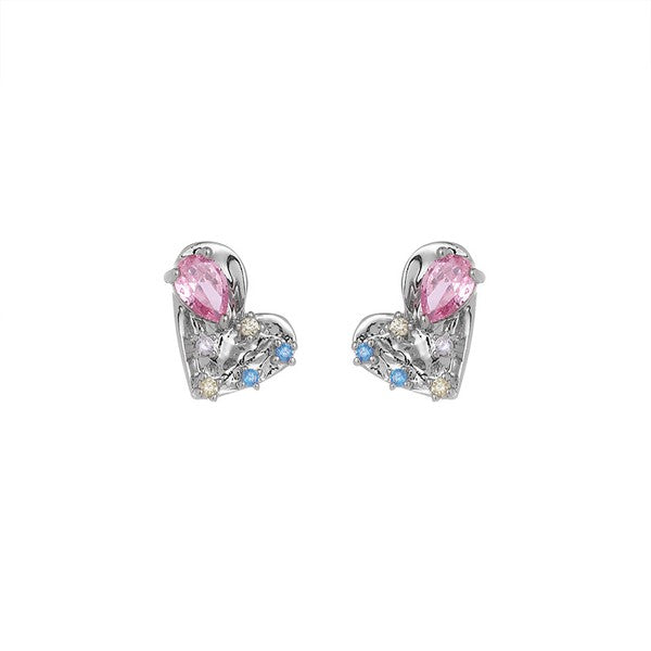 Love modeling zircon earrings
