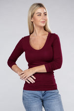 Women's Essential V-Neck Long Sleeve T-Shirt
