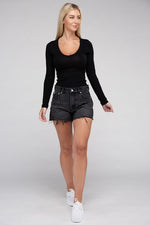 Women's Essential V-Neck Long Sleeve T-Shirt