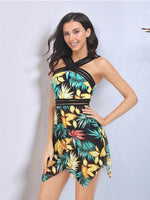 Cutout Printed Two-Piece Swim Set