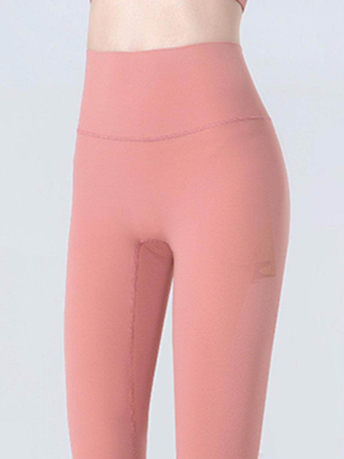 Wide Waistband Cropped Sports Leggings for Active Comfort
