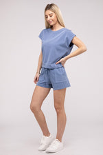 Women's Matching Top and Shorts Set