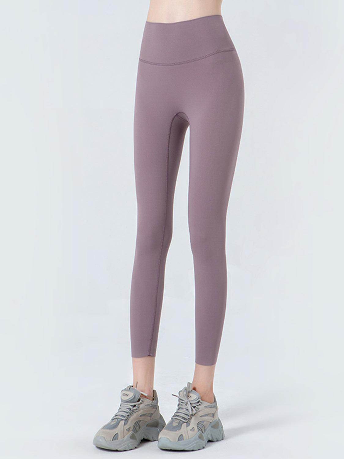 Wide Waistband Cropped Sports Leggings for Active Comfort