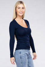 Women's Essential V-Neck Long Sleeve T-Shirt