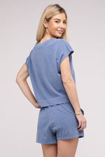 Women's Matching Top and Shorts Set