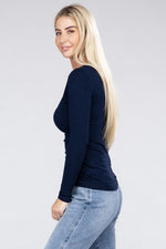 Women's Essential V-Neck Long Sleeve T-Shirt