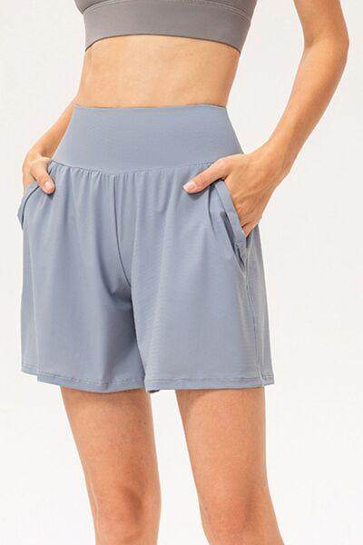 Pocketed Elastic Waist Active Shorts for Comfort and Style